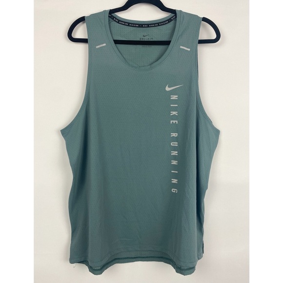 Nike Mens Miler Run Division Tank Hybrid Top XL Hasta Running Lightweight - Picture 3 of 10